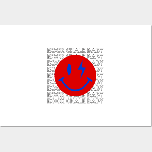 rock chalk baby smiley face Posters and Art